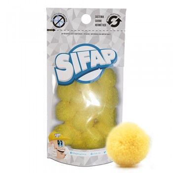 Pompones de felpa amarillo