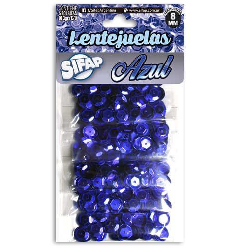 Lentejuelas azul