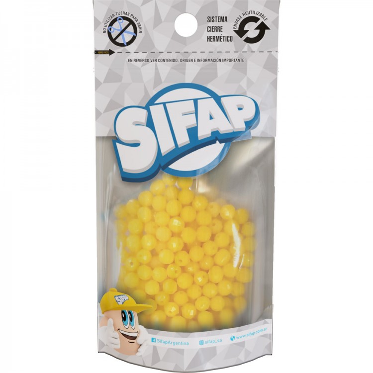 Biju - bola faceteada (nº6) amarillo